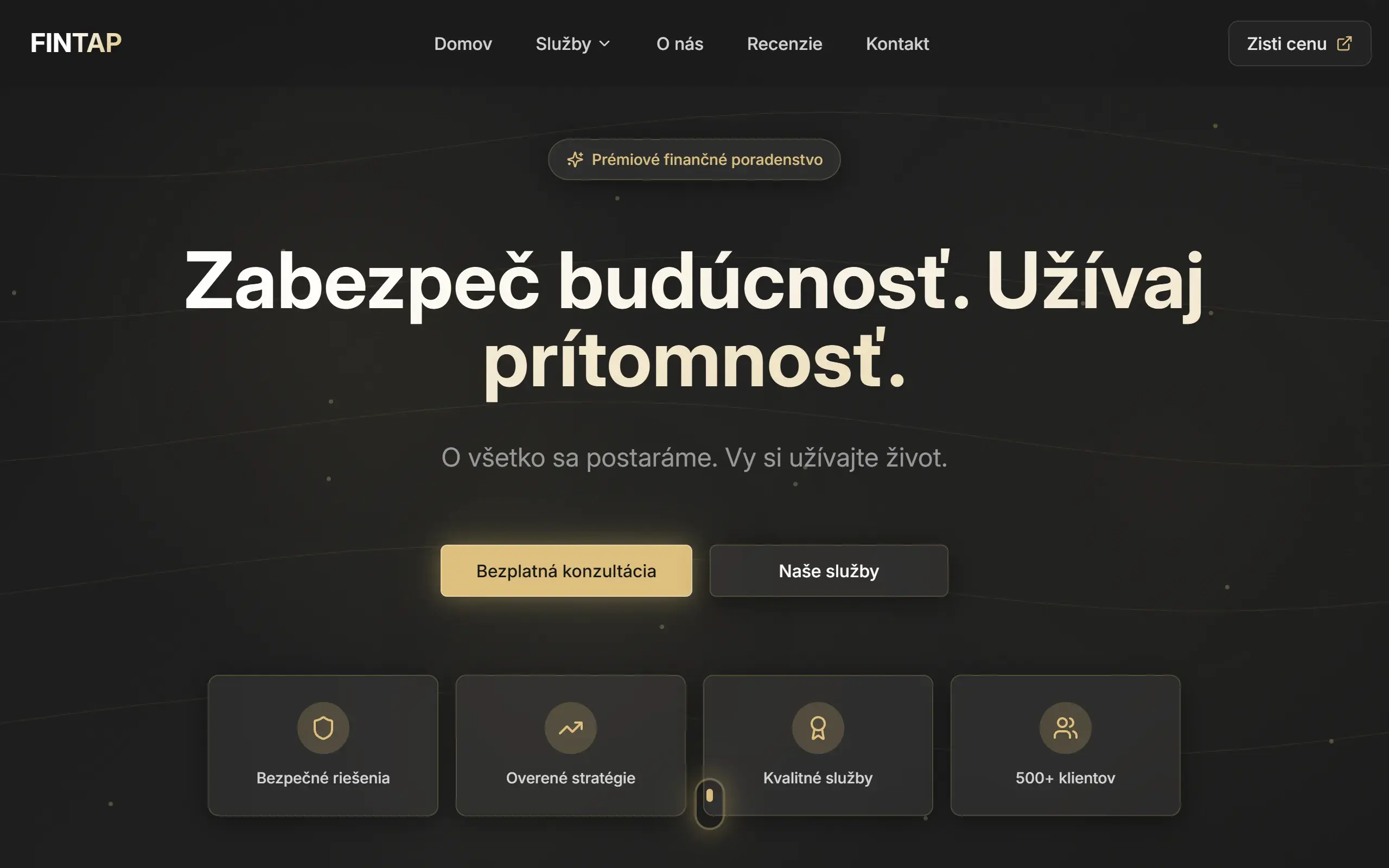 Ukážka webu fintap.sk