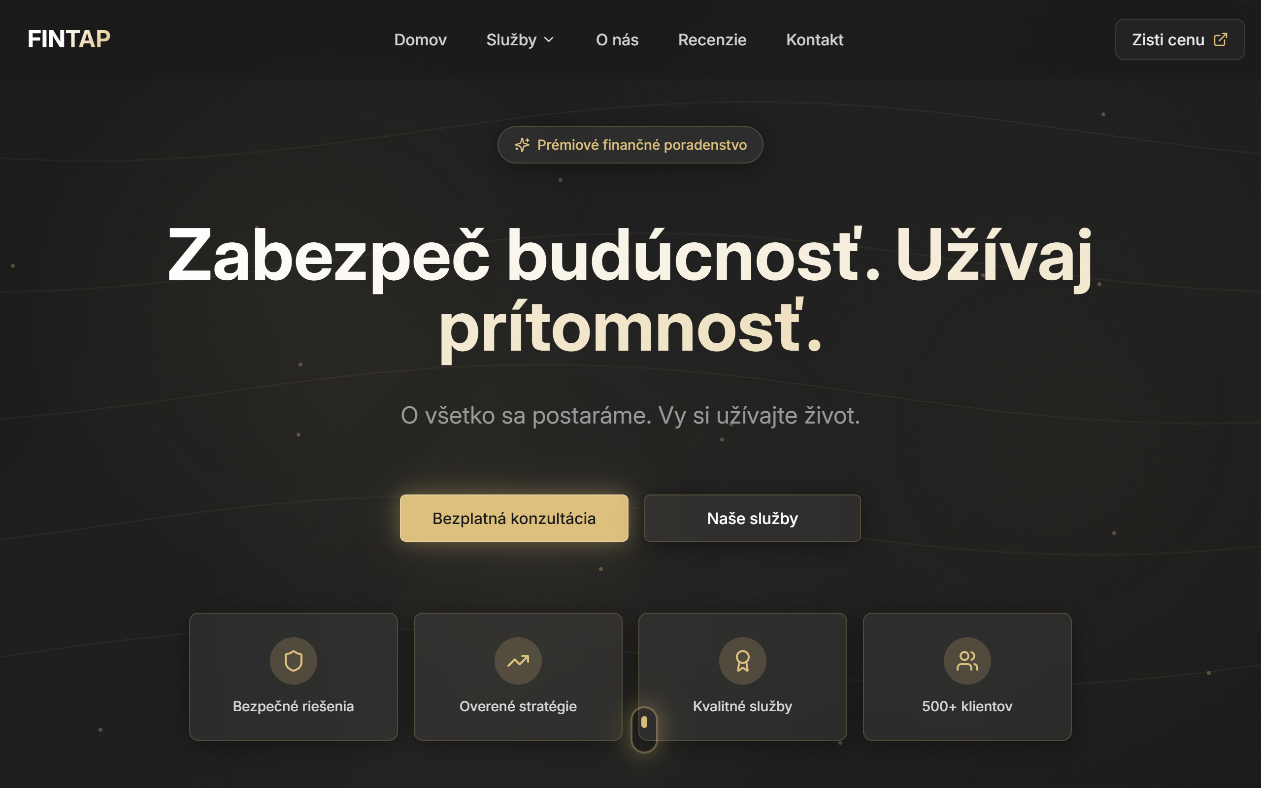 Ukážka webu fintap.sk