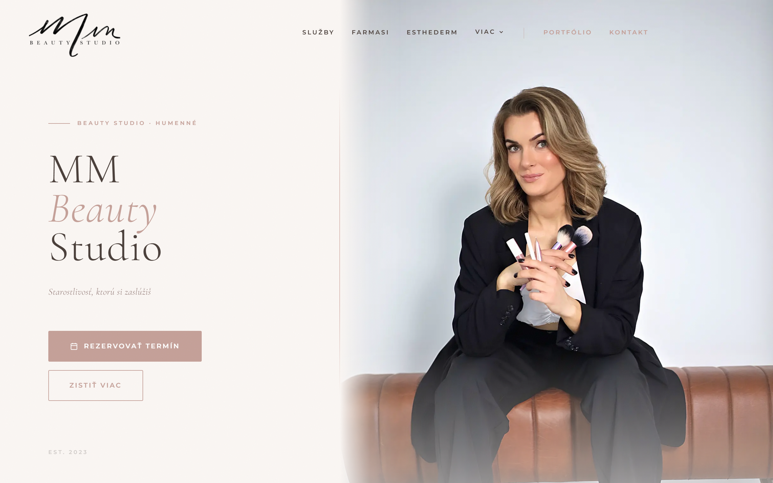Ukážka webu mmbeauty-studio.sk